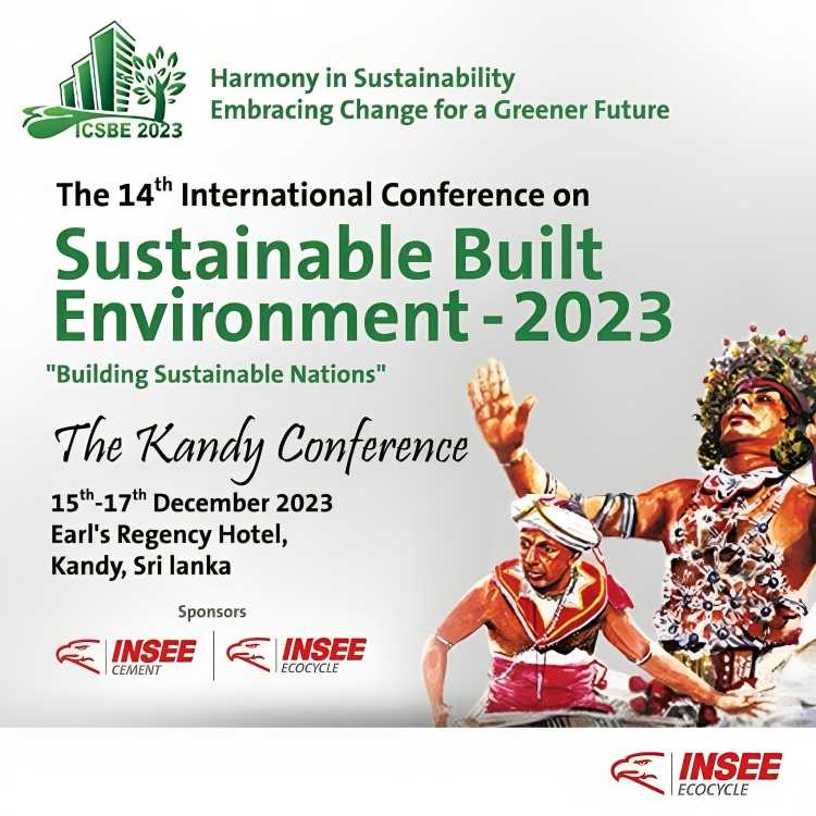 INSEE Ecocycle sponsors 14th International Conference on Sustainable Built Environment 2023 