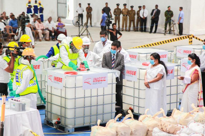 INSEE Ecocycle provided a safe disposal solution for 769 kgs of Cocaine for the second time in Sri Lanka.