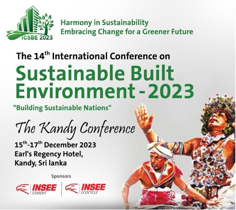 INSEE Cement among sponsors for 14th International Conference on Sustainable Built Environment 2023