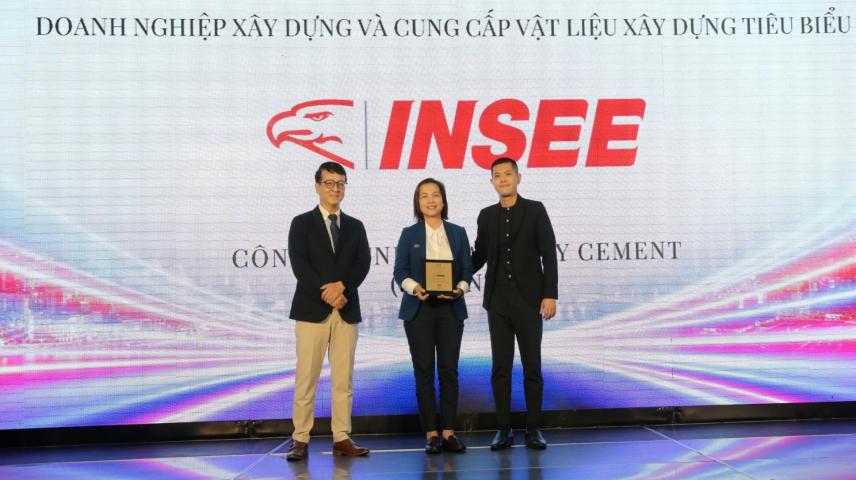 INSEE VIETNAM RECEIVED THE MOST REPUTABLE CONSTRUCTION COMPANY AND BUILDING MATERIALS SUPPLIER IN 2023 AWARD