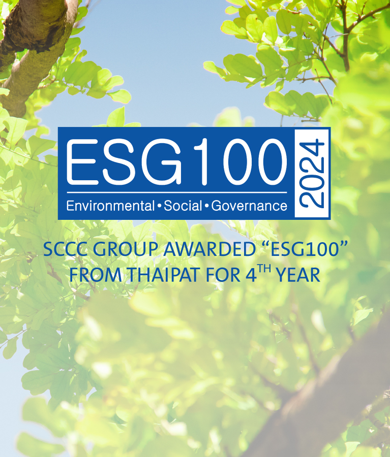 SCCC Group Awarded “ESG100” from Thaipat for 4th year. 
